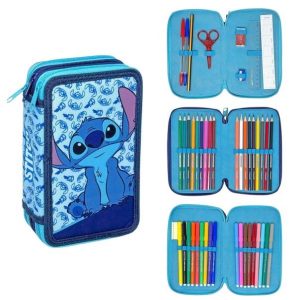 Disney Lilo & Stitch 3-stöckiges Federmäppchen mit 44 Teile