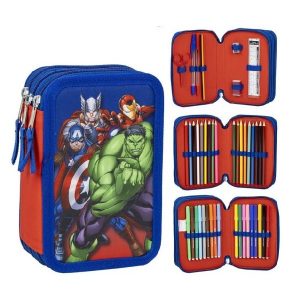 Avengers Team 3-stöckig gefülltes Federmäppchen