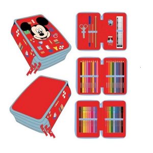 Disney Mickey Mouse 3-stöckig gefülltes Federmäppchen