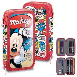 Disney Mickey Mouse 2-stöckig gefülltes Federmäppchen