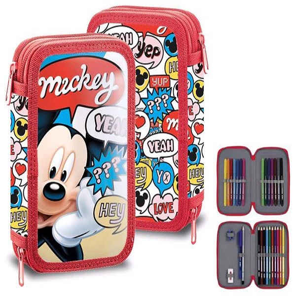 110_8435507819558_1_Disney Mickey Stifthalter mit 2 Etagen gefüllt